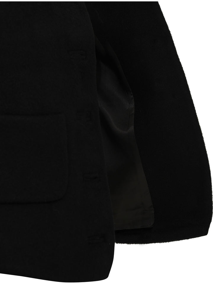 Self-Portrait Short Wool Coat Jackets and Coats - Black | 59fea9bb8fcd758c891cb1b23802a129d0831255