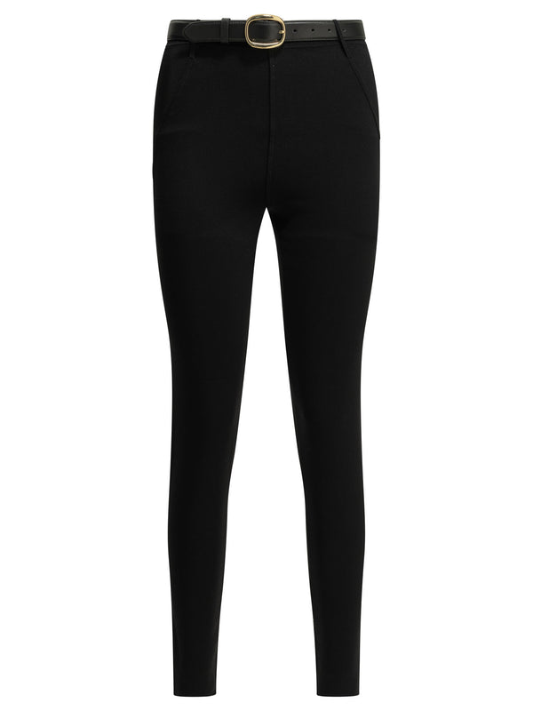 Knit Leggings Trousers Black