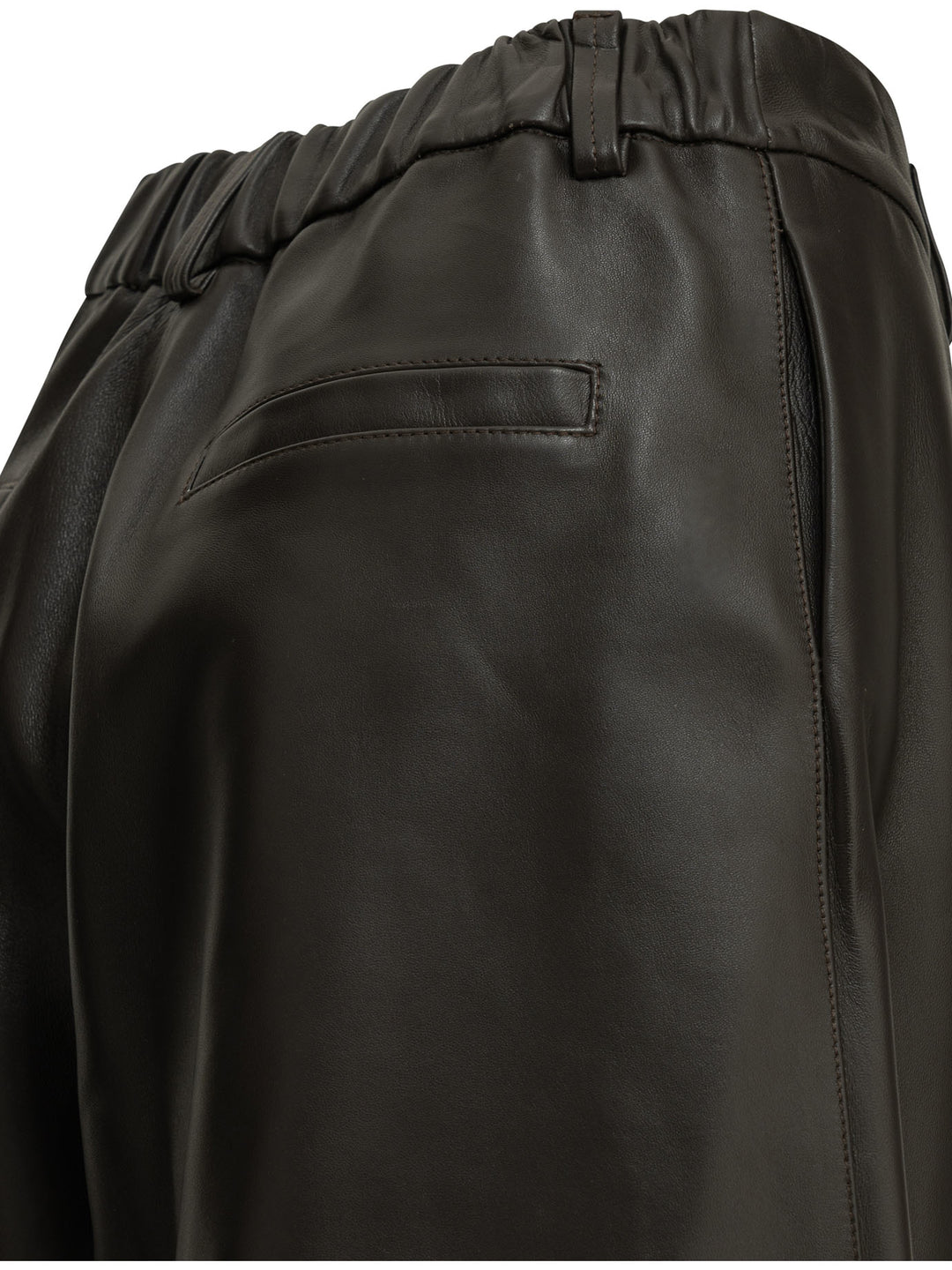 Semper Formal Leather Shorts - Brown | 6c04fef46f4c58f1231a8ecb405a0af614b76913