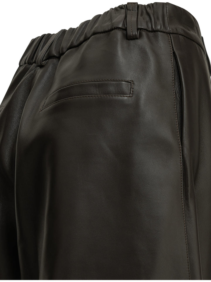 Semper Formal Leather Shorts - Brown | 6c04fef46f4c58f1231a8ecb405a0af614b76913