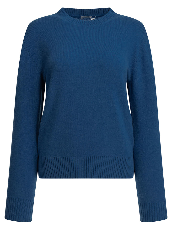 Semper Cashmere Crew-Neck Sweater Knitwear - Blue | 2689f6a6e03a55af79451937755a98cc957207db