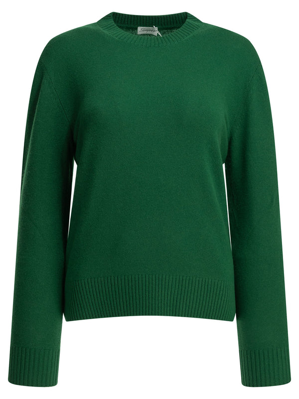Cashmere Crew-Neck Sweater Knitwear Green