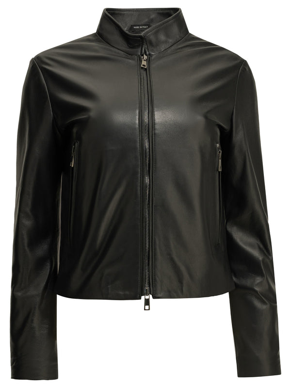 Leather Jacket Jackets And Coats Black