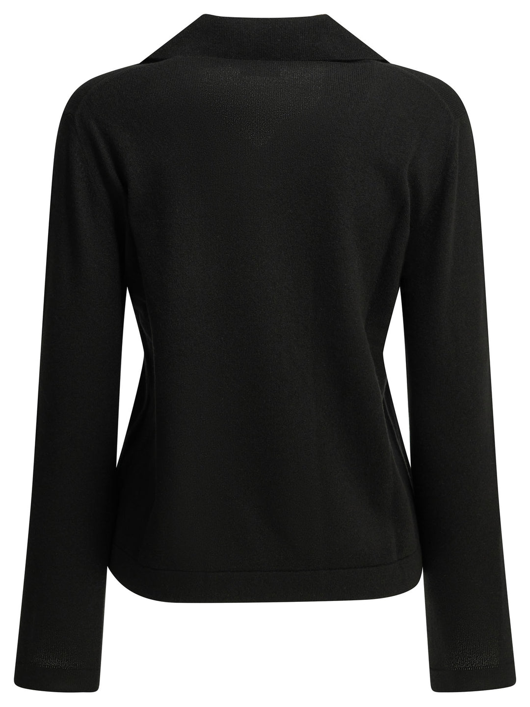 Semper Cashmere Polo Sweater Knitwear - Black | 6677b9640c609db9a21606d9b2764fe45535b905