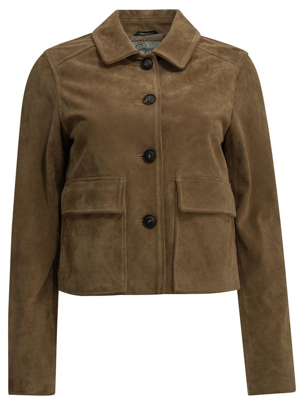 Suede Jacket Jackets And Coats Brown