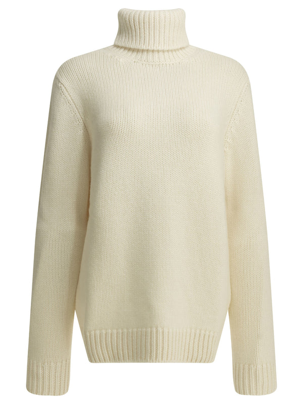 Cashmere Turtleneck Sweater Knitwear White