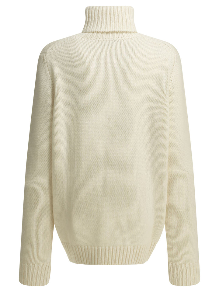 Semper Cashmere Turtleneck Sweater Knitwear - White | a8f8b0368c3b42e3f955785716566dd2ce5d04b2