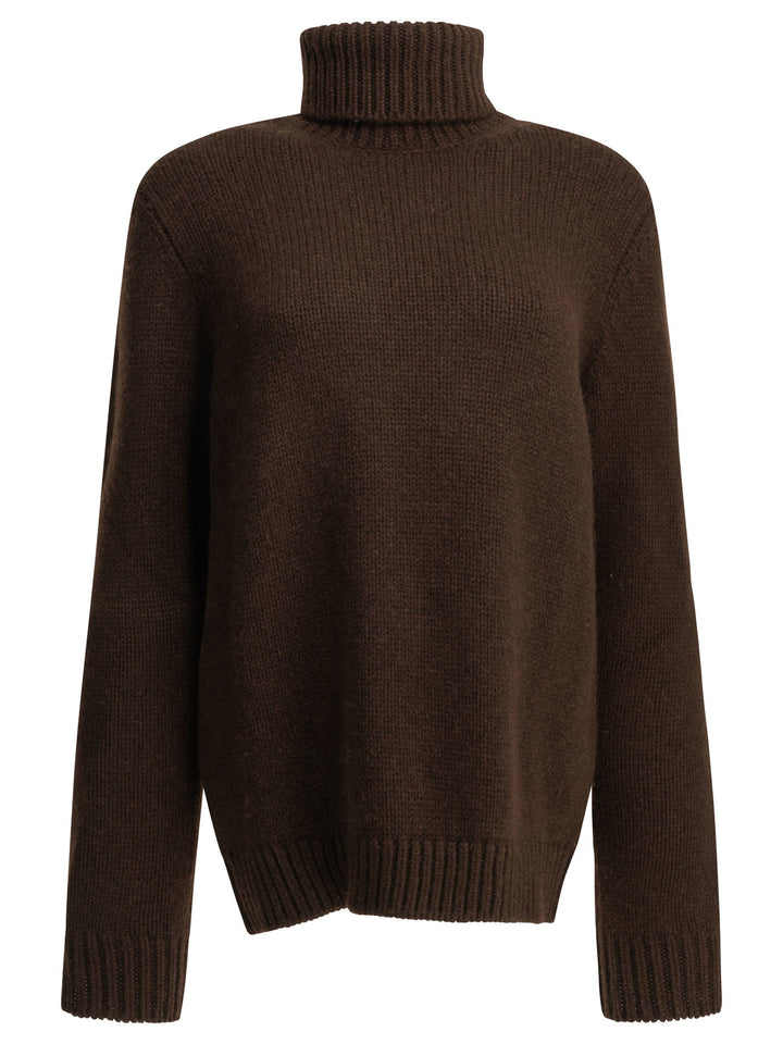 Semper Cashmere Turtleneck Sweater Knitwear - Brown | e56df5583edddb76edccc60f05d55d888bf043c6