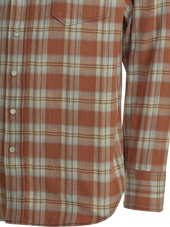 Sugar Cane Casual Plaid Shirt Shirts - Orange | 3a99f563d6c9888c02a29881fc24f25dcc373496
