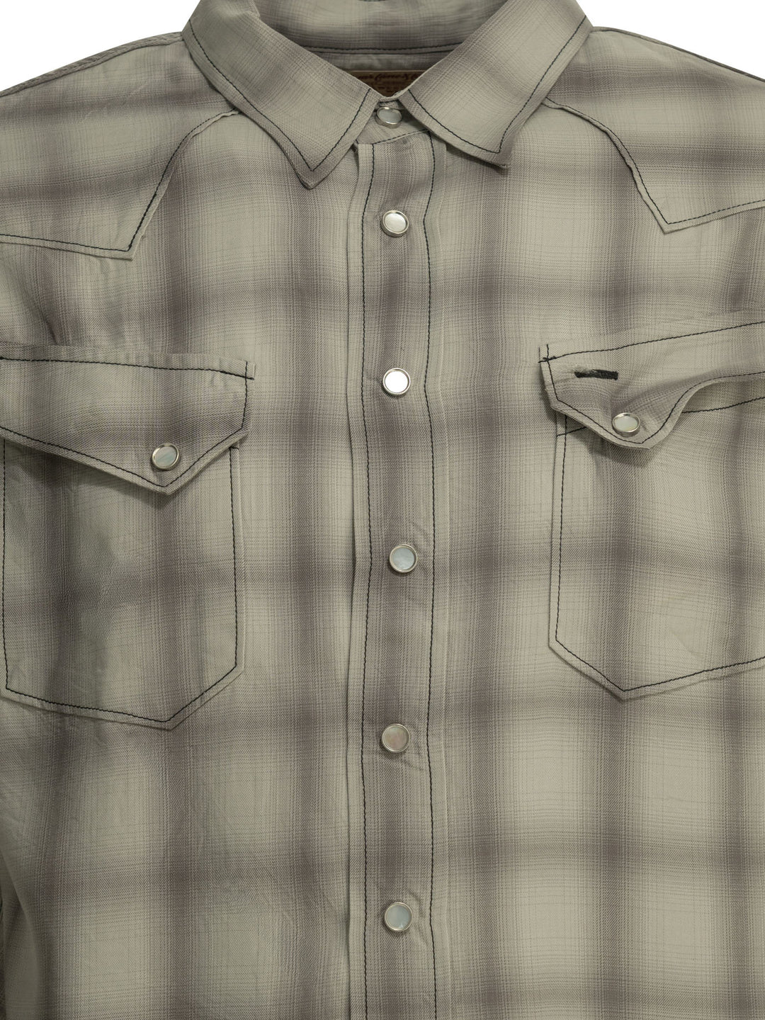 Sugar Cane Casual Plaid Shirt Shirts - Grey | d09b207d43ae7243bd3404e214b2eeb394ba7293