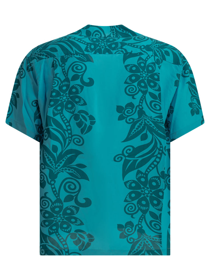 Sun Surf Pictograph Flower Shirts - Light blue | 0851c557c21b5a762b0ccaef32b2811807405761