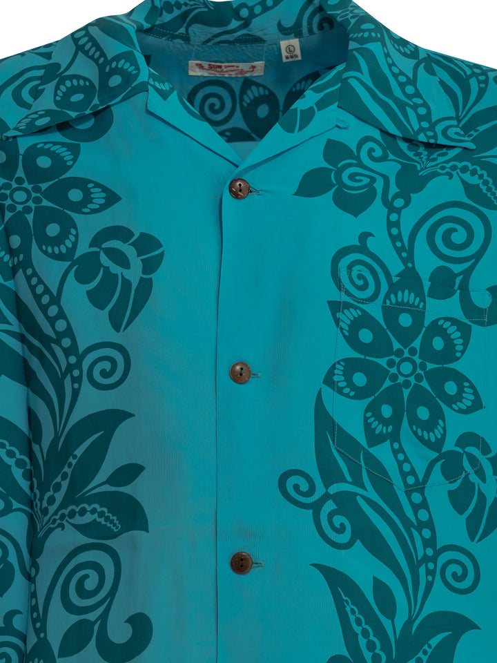 Sun Surf Pictograph Flower Shirts - Light blue | f1e142da5412cf2cb268359fb512a29993cb0932