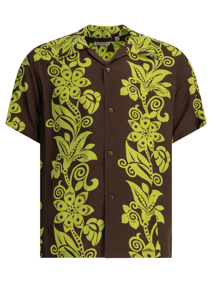 Sun Surf Pictograph Flower Shirts - Green | 992c28e554f7dcf7b50f46b0821ce5bc531e70cb