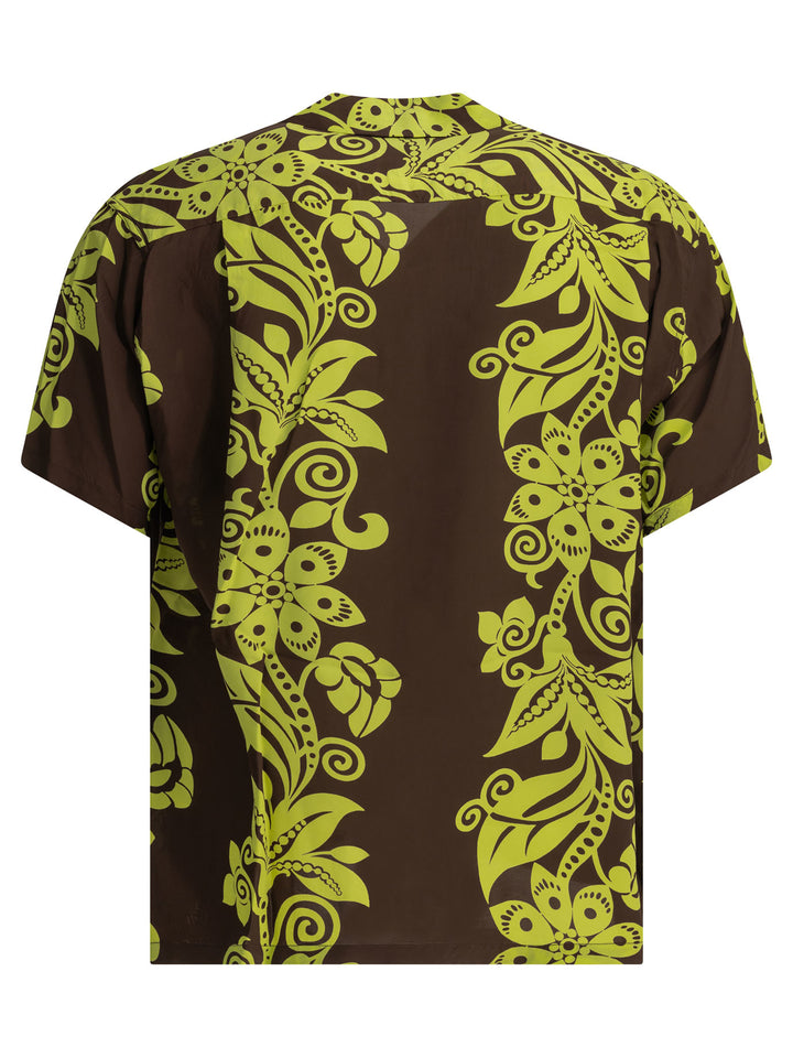 Sun Surf Pictograph Flower Shirts - Green | 3d5b174b0efb35a1e8e6f60c51d7145239c477eb