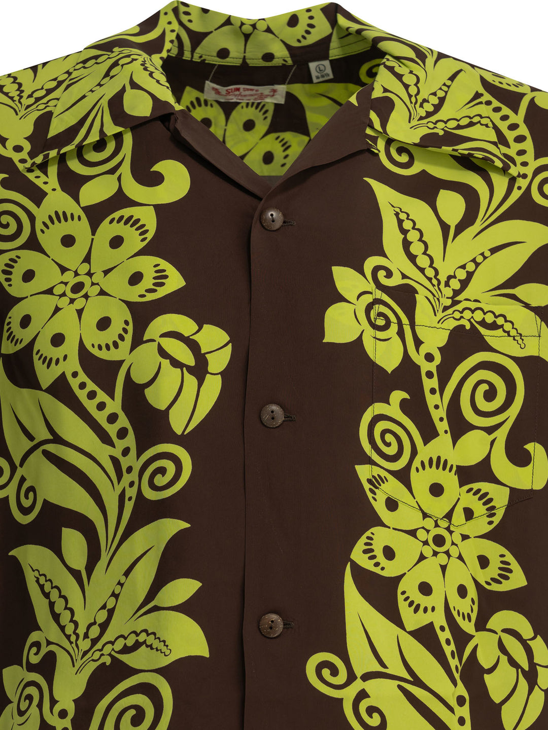 Sun Surf Pictograph Flower Shirts - Green | db38b186ef626e1ad6b3100383eaa7ccc6d3113e