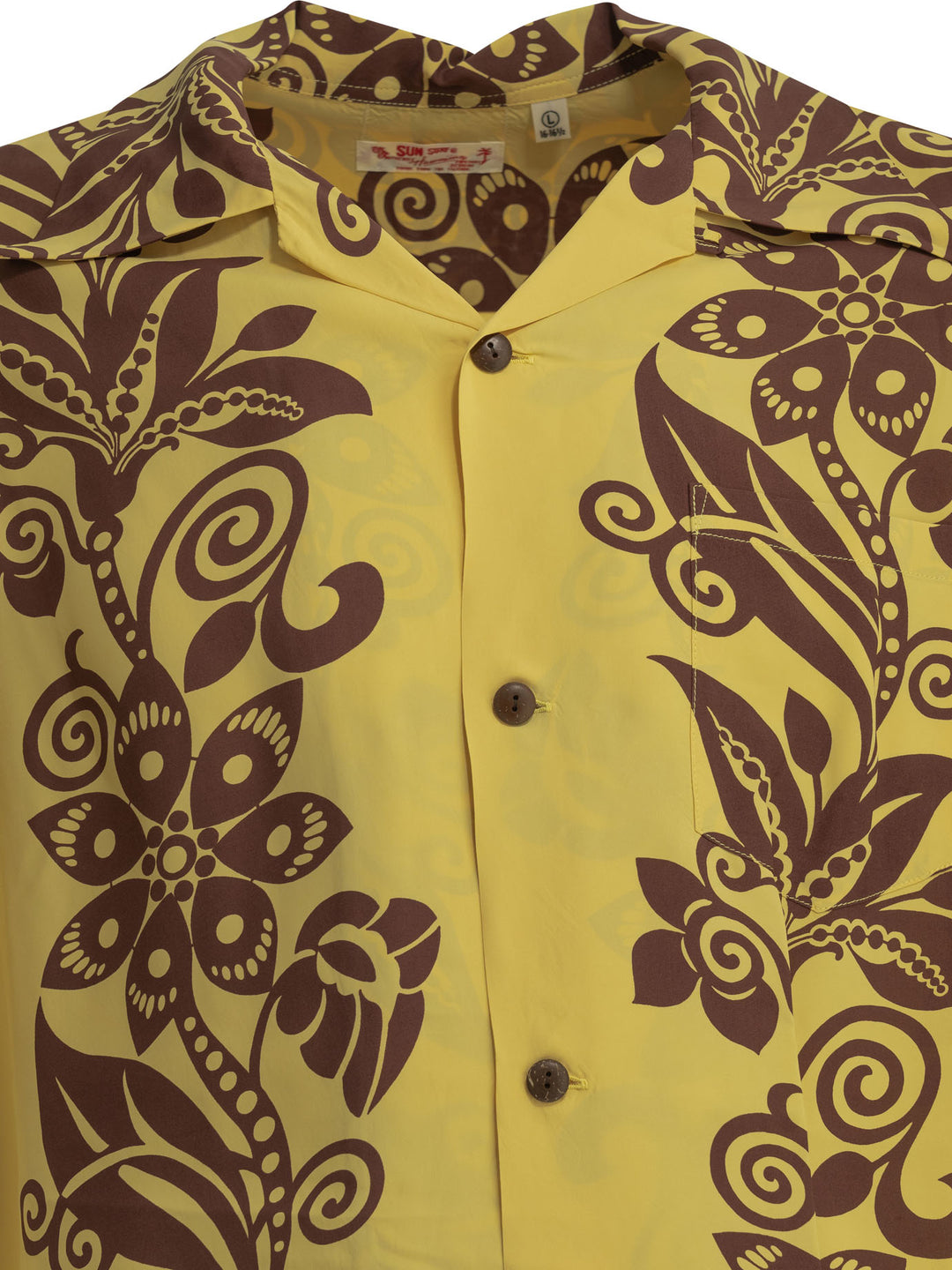 Sun Surf Pictograph Flower Shirts - Yellow | e137fbb04c9e01429a955afd356874ece35d7ff4