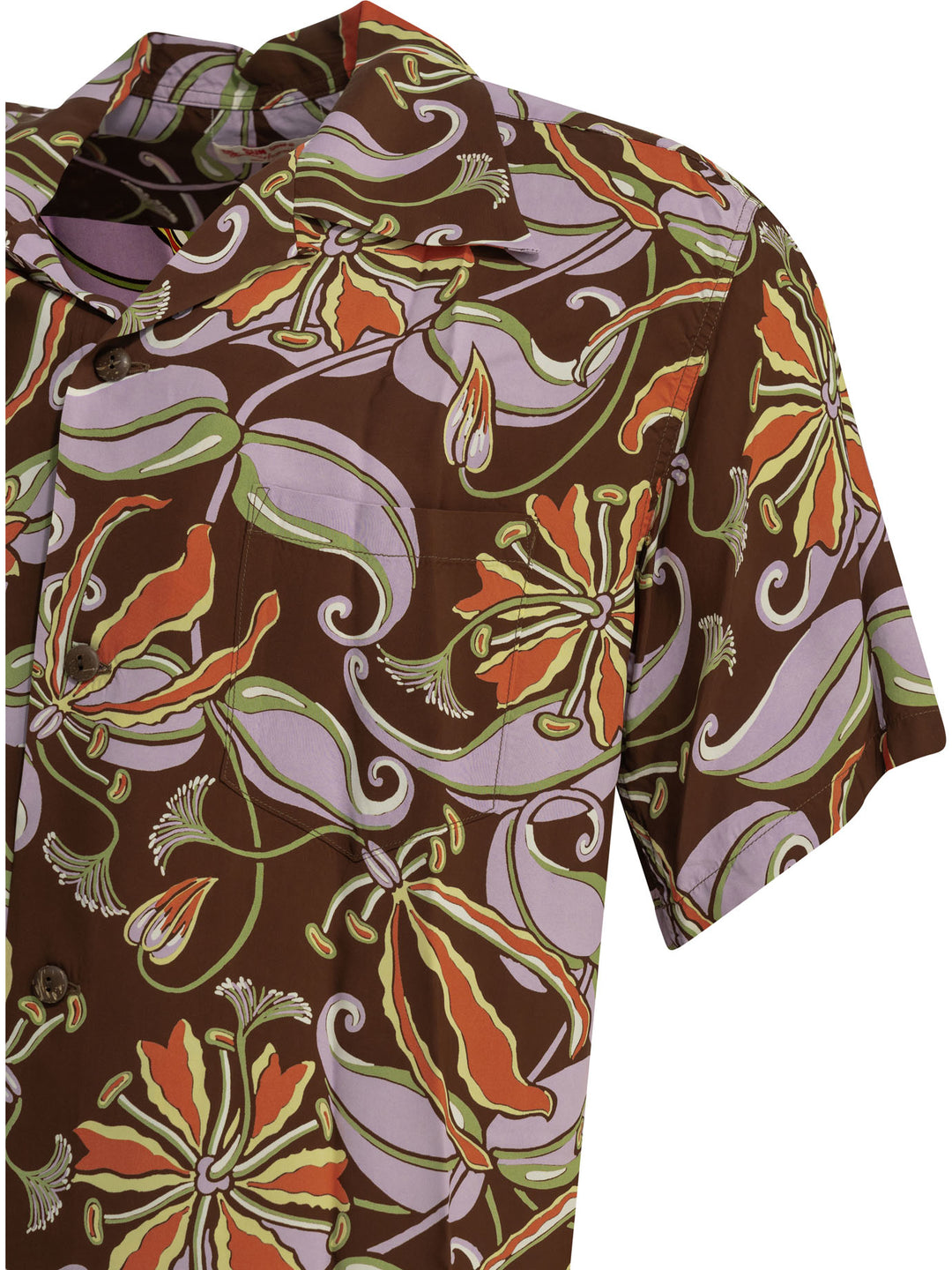 Sun Surf Spider Lily Shirts - Brown | 6d5437d943d4a5023065355b9f92ce4c6460bb66