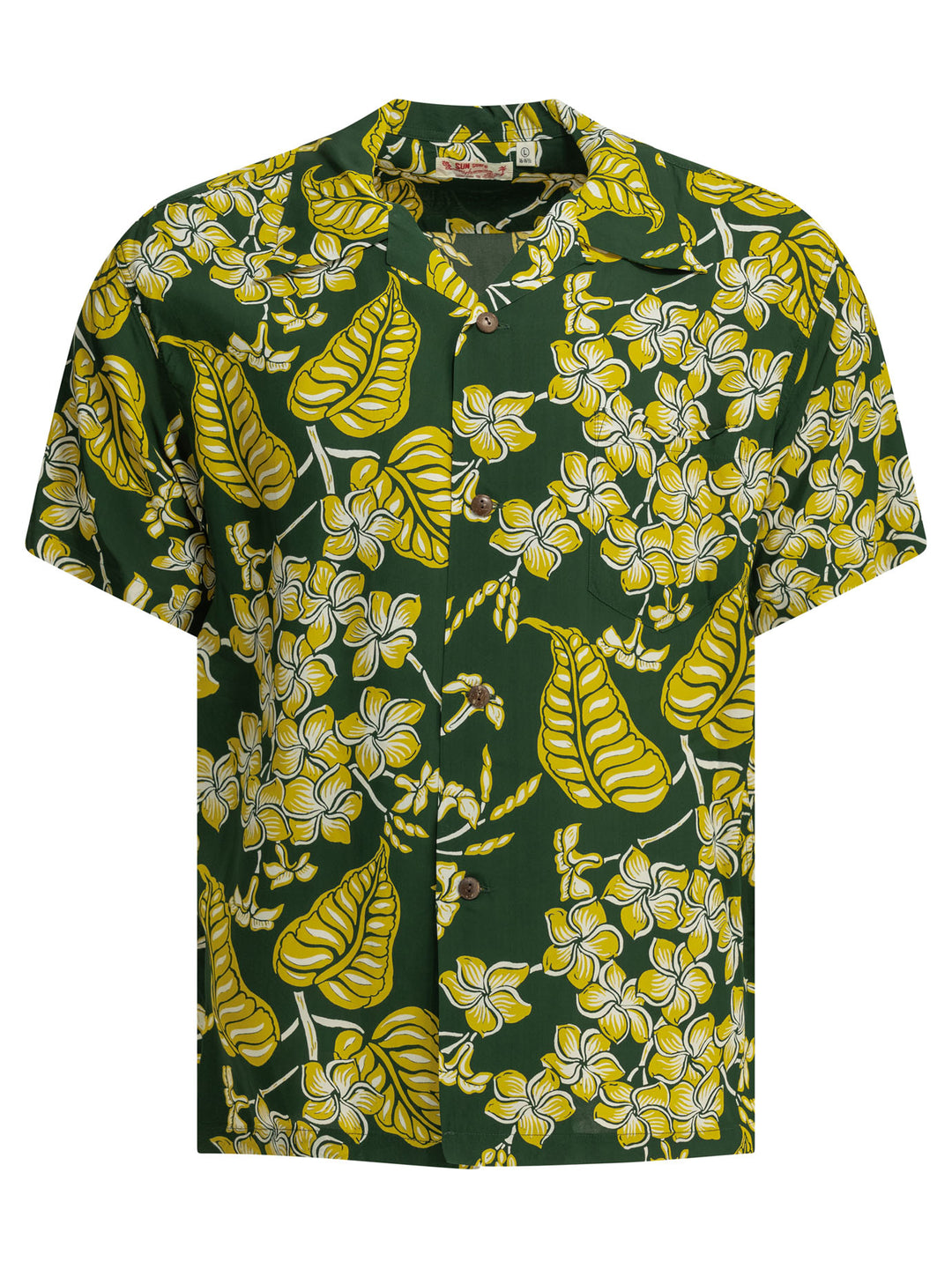 Sun Surf Plumeria Blossoms Shirts - Green | b471183e83cbd8978bdb9017e52f57259c70c3b0