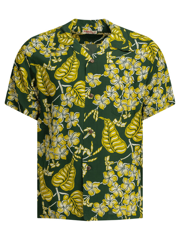 Plumeria Blossoms Shirts Green