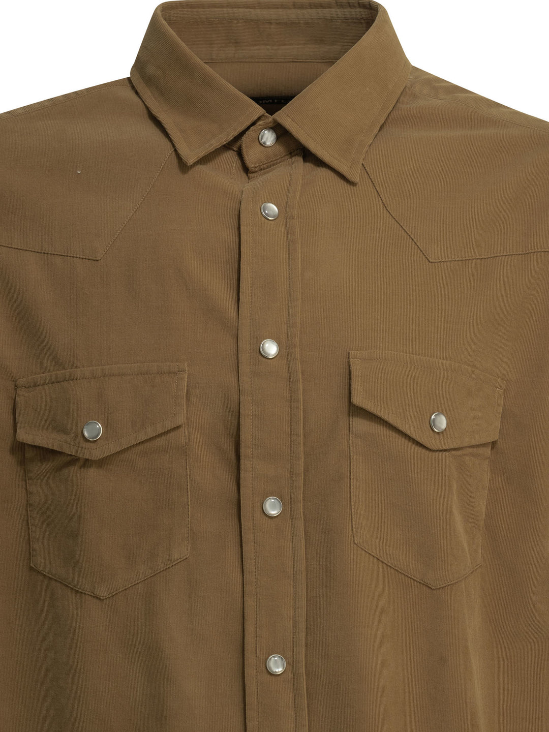Tom Ford Corduroy Western Shirt Shirts - Beige | ee2b3b35e220d61df2960dba2031b51514201617