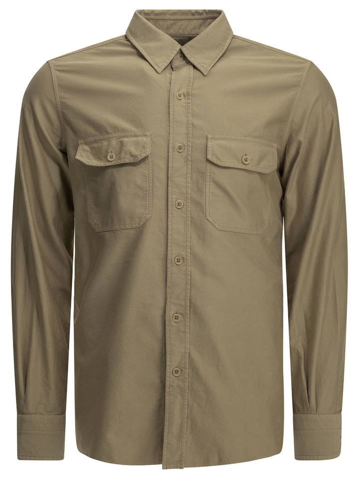 Tom Ford Military Shirts - Beige | 25c75d4e1004bcc08803a8f691731d8d7d7069ec