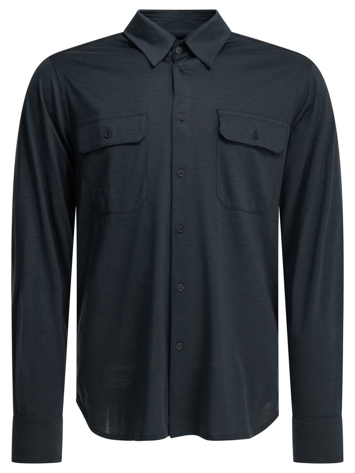 Tom Ford Military Shirts - Blue | efe4cfe5113346ec10d5e2463e055857c79edf57