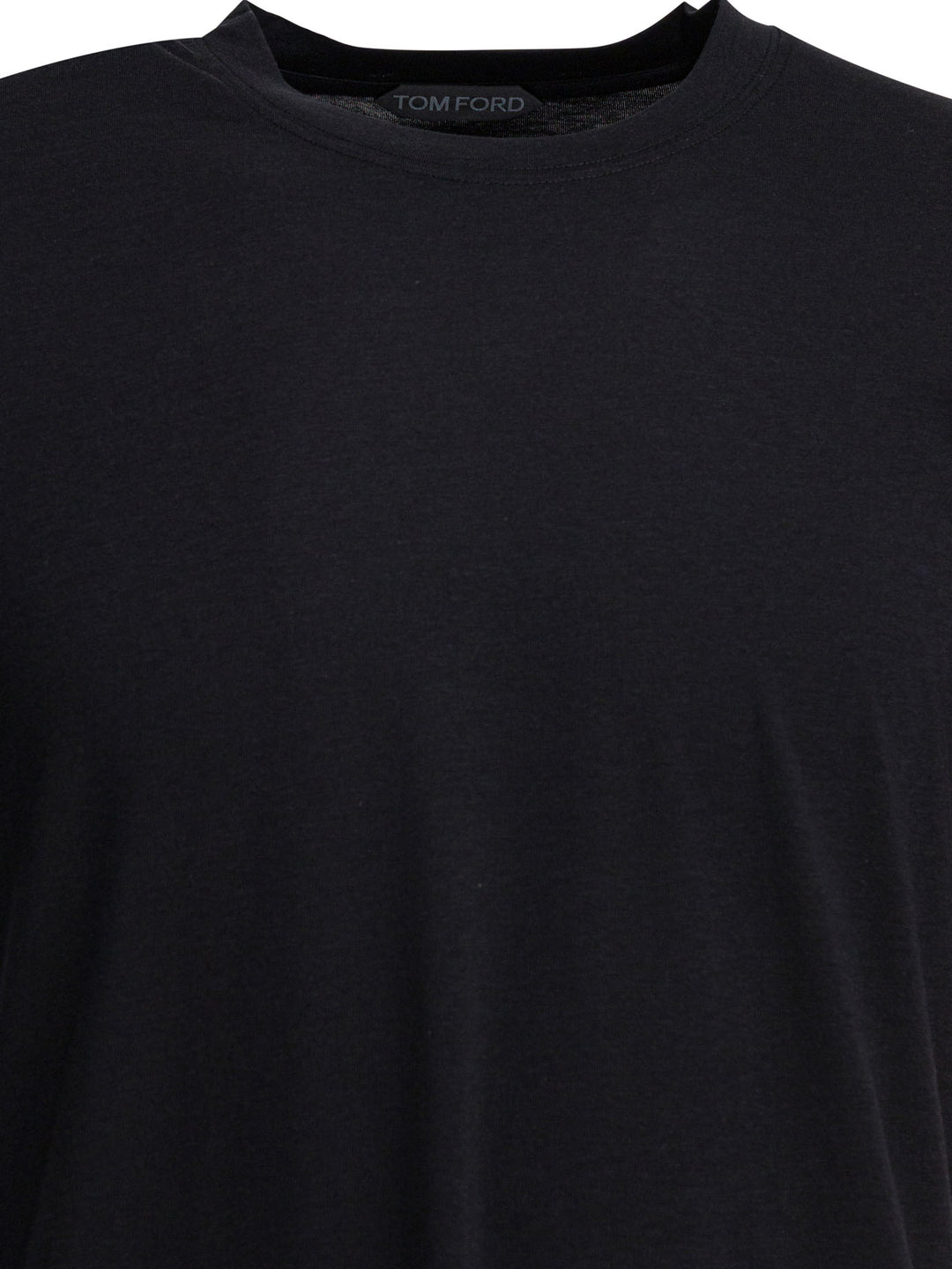 Tom Ford Round-Neck T-Shirt Made Of Lyocell T-shirts - Black | e34fd842033f22c8b5f605d3bb3de0ed9d9254d0