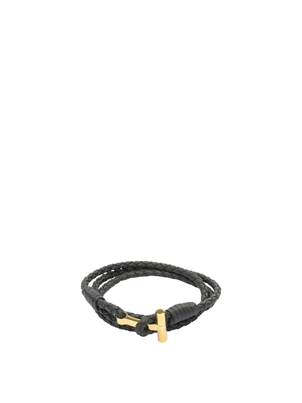 Braided Leather Bracelet Jewels Brown