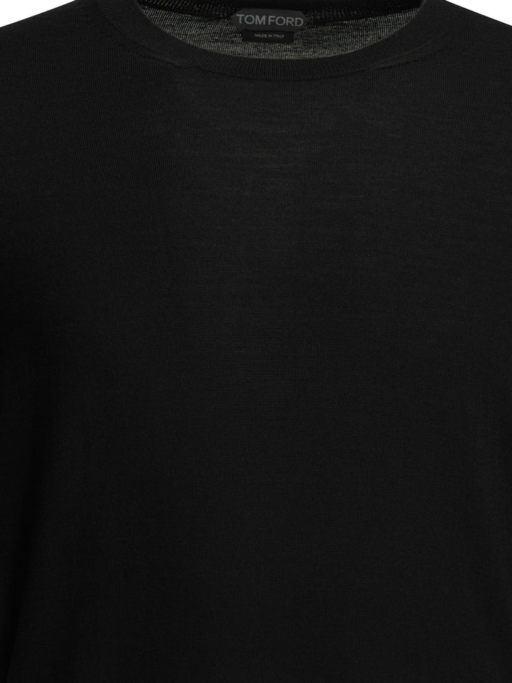Tom Ford Wool Crew Neck Sweater Knitwear - Black | e635fcc896433a072b2c6aa3d051c79ed501c21d