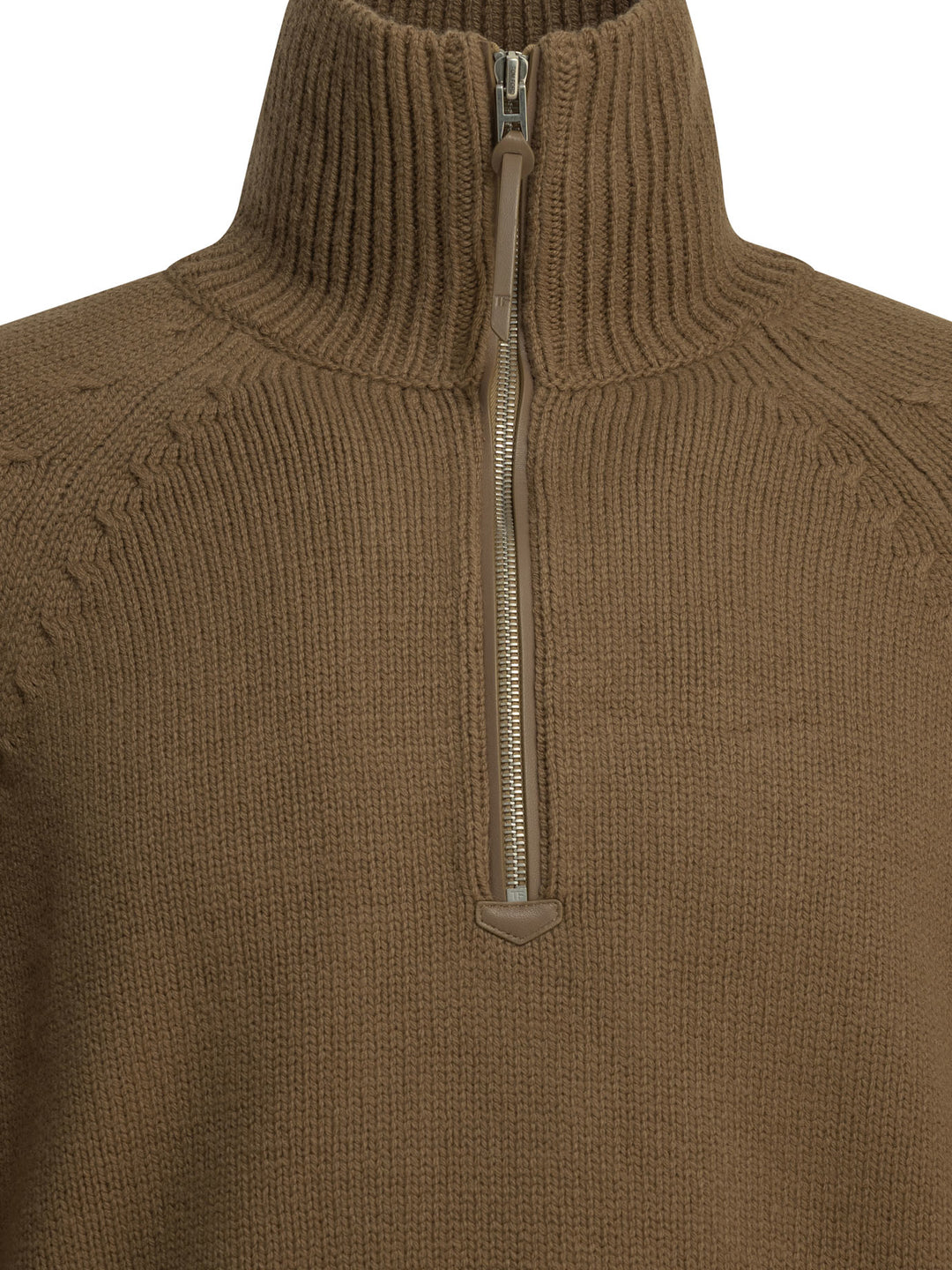 Tom Ford Cashmere Wool Blend Half-Zip Sweater Knitwear - Brown | ec38f8abfc868f6e178868cf413396727ce466f5