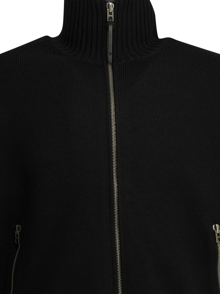Tom Ford Wool Sweater With A Zipper Knitwear - Black | e17aed151a85e3a38cdfd61e16a95cf2ce6a8929