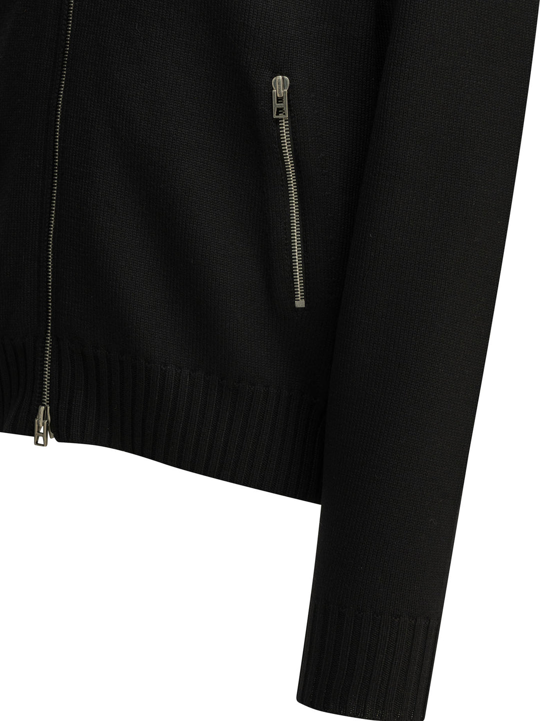 Tom Ford Wool Sweater With A Zipper Knitwear - Black | fb9aa5164d1967d98db904e576170d3b512bed5e