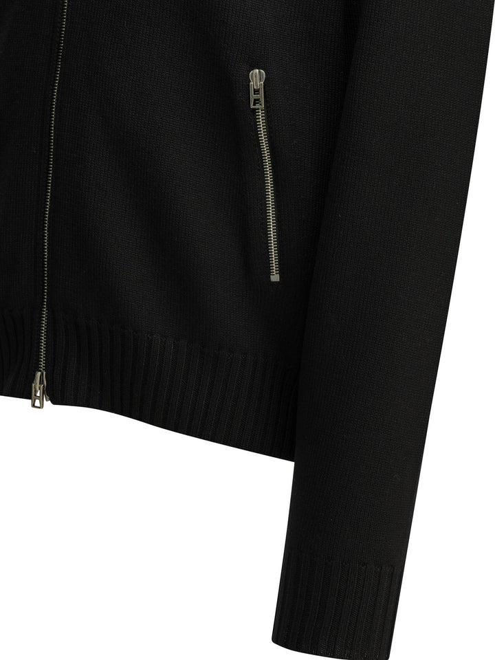 Tom Ford Wool Sweater With A Zipper Knitwear - Black | fb9aa5164d1967d98db904e576170d3b512bed5e