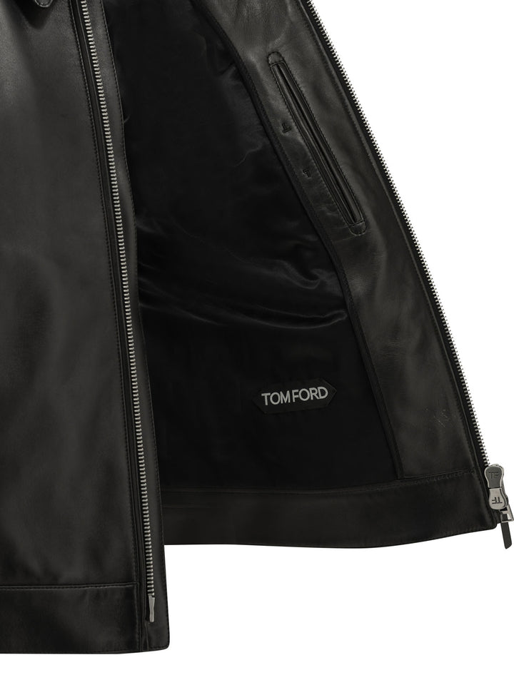 Tom Ford Leather Jacket Jackets and Coats - Black | 3193fef5dabb4ca7d5a9d571c63077372195b866
