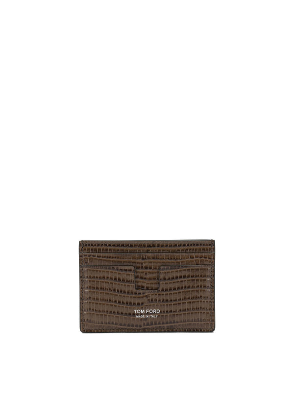 Tejus T Line Wallets & Card Holders Brown