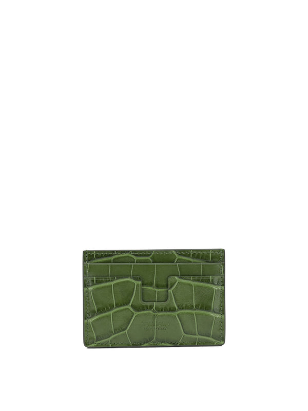Tejus T Line Wallets & Card Holders Green