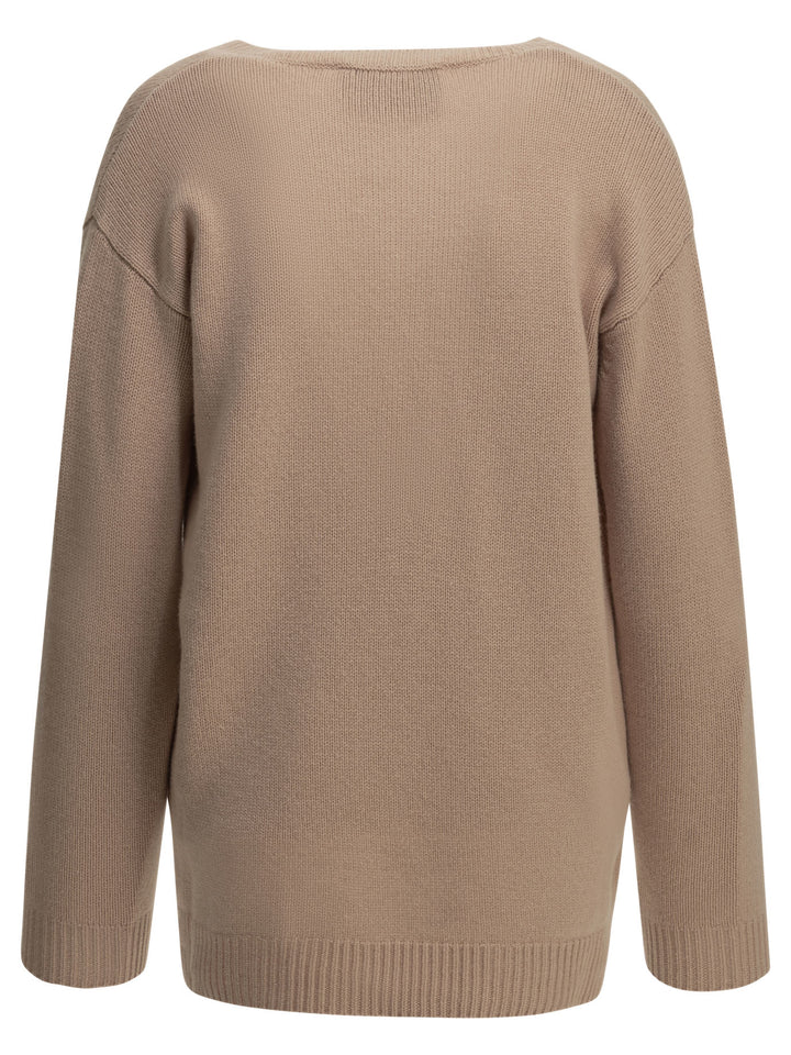 Valentino V-Neck Cashmere Sweater Knitwear - Pink | fc20784cc9db68b0140a41a88ce7cfc6a57a4183