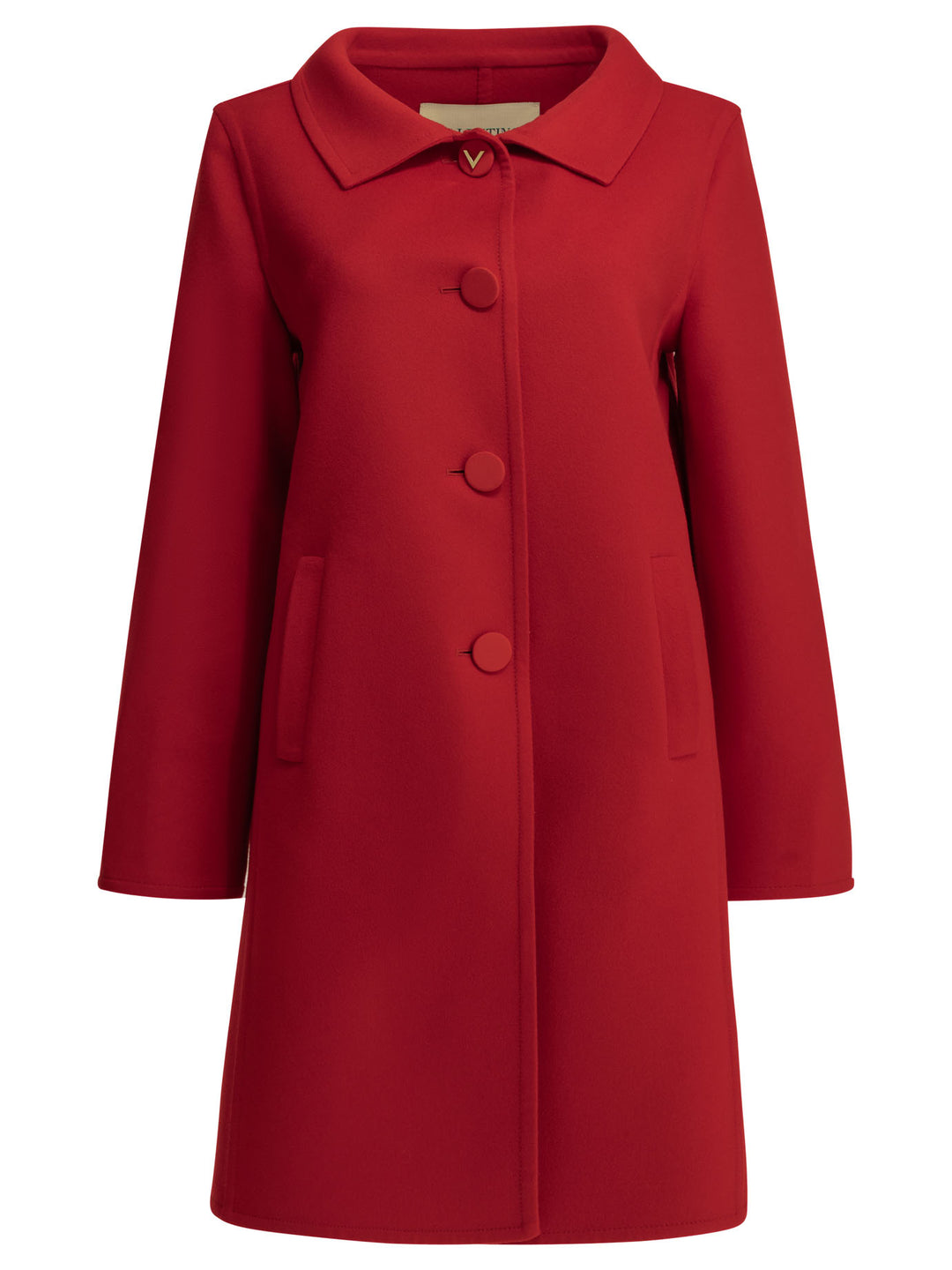 Valentino Long Wool And Cashmere Coat Jackets and Coats - Red | b3502d98e1e49f08329cdf90de25e4045c4c25af