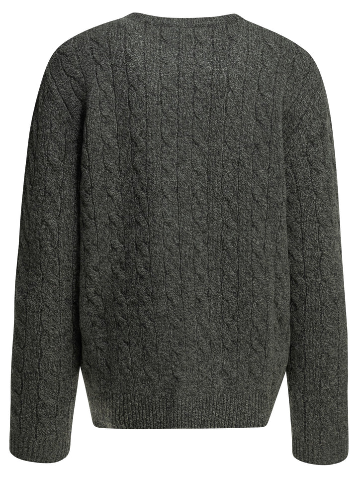 Valentino Virgin Wool Crewneck Sweater Knitwear - Grey | cb19973cd3e6777dffc6d2abfd8bd0f71688c8af