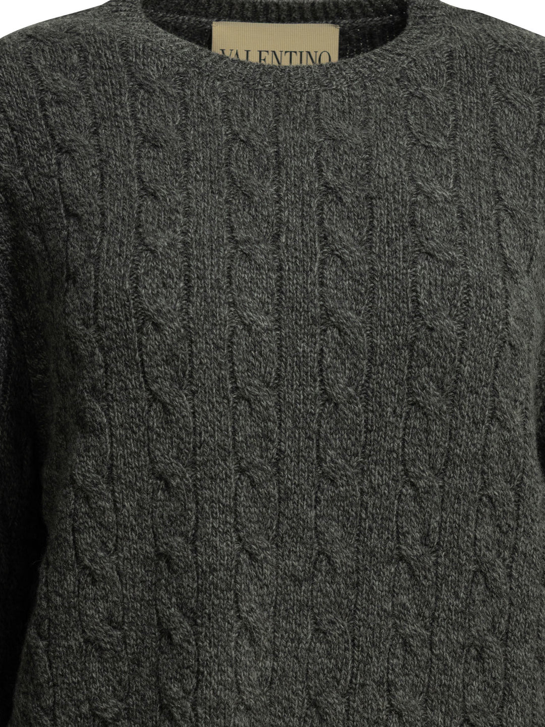 Valentino Virgin Wool Crewneck Sweater Knitwear - Grey | 8d5b1d529f8eaeac7dc027dcb0e415b5426eb605