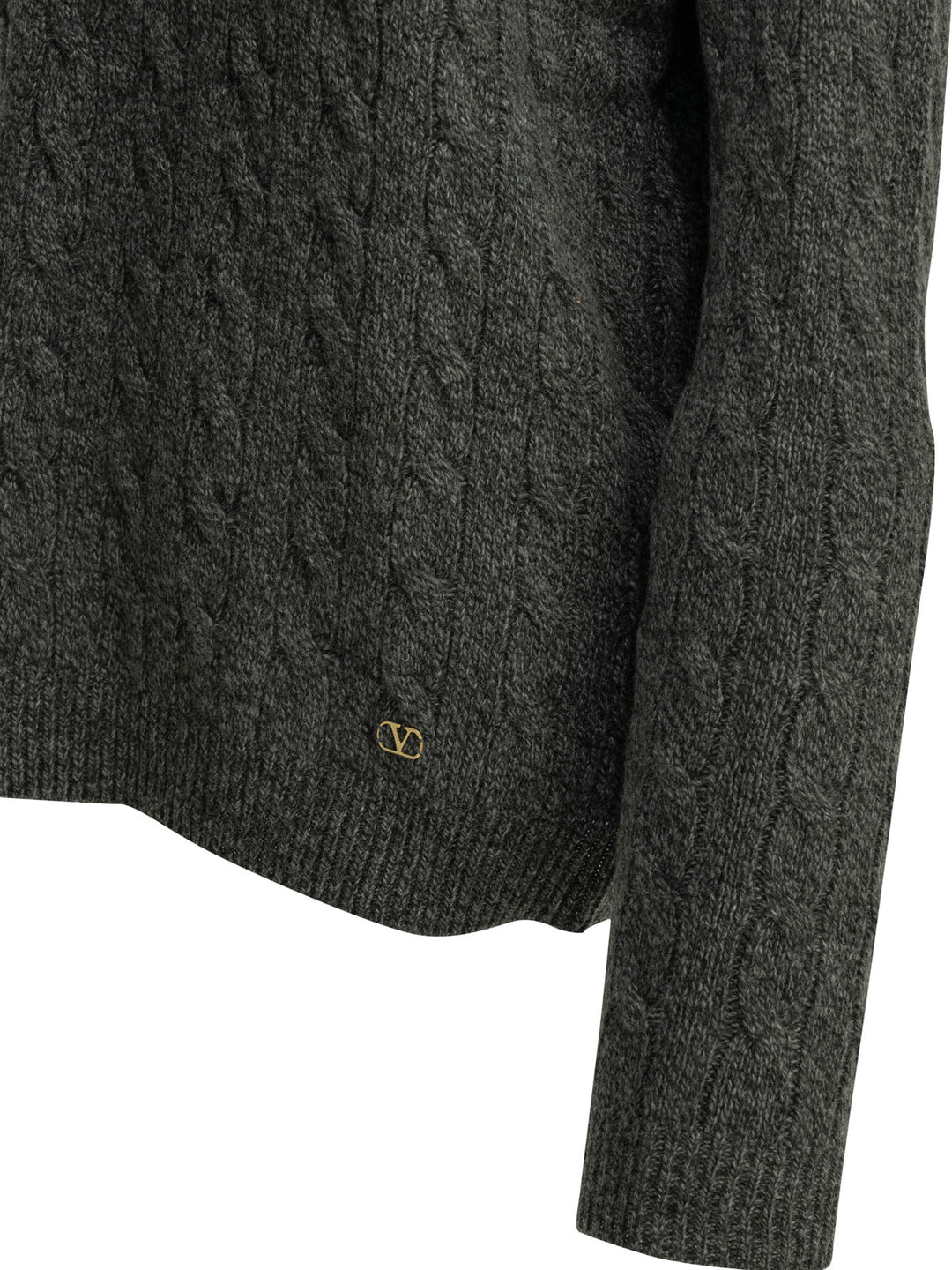 Valentino Virgin Wool Crewneck Sweater Knitwear - Grey | c96900594e034afcbe94f91fdf061befe3ffb624