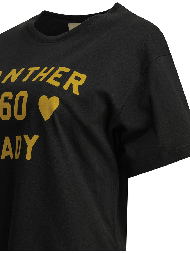 Valentino Panther Lady T-shirts - Black | 940599ea61a62590e1c3330ed76c8261c0cabe16