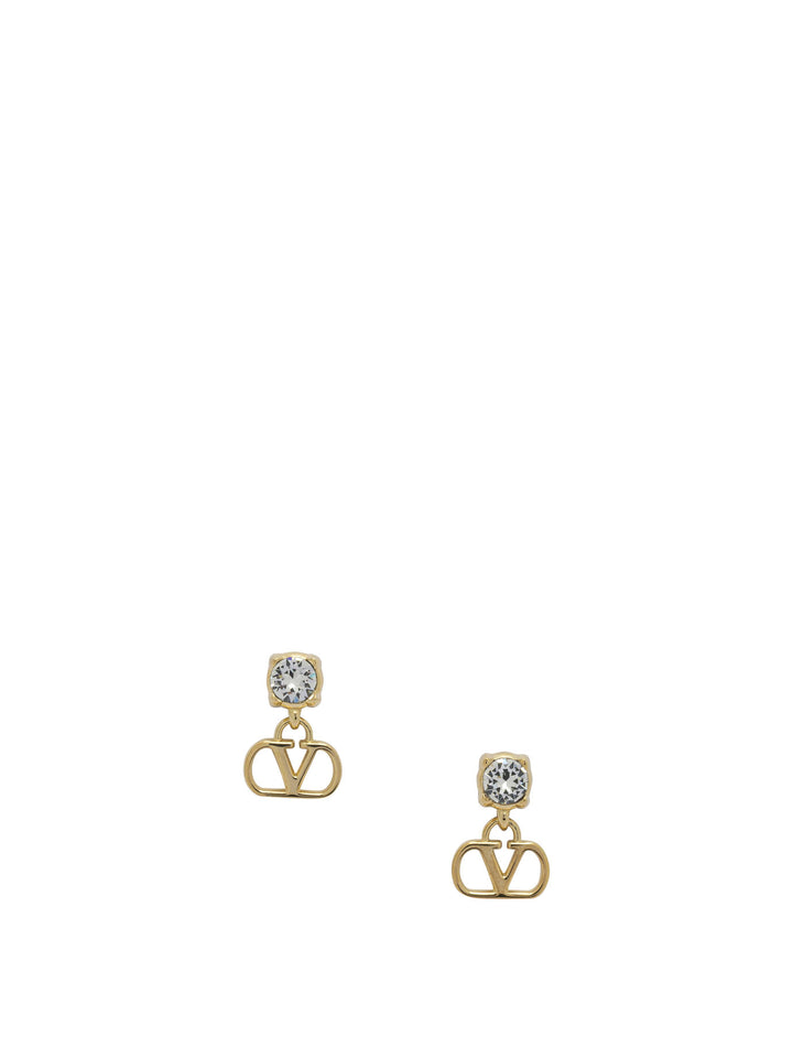 Valentino Garavani Vlogo Signature With Swarovski® Jewels - Gold | 64173356476ee0fa8df45af9baa347f24dc6000a
