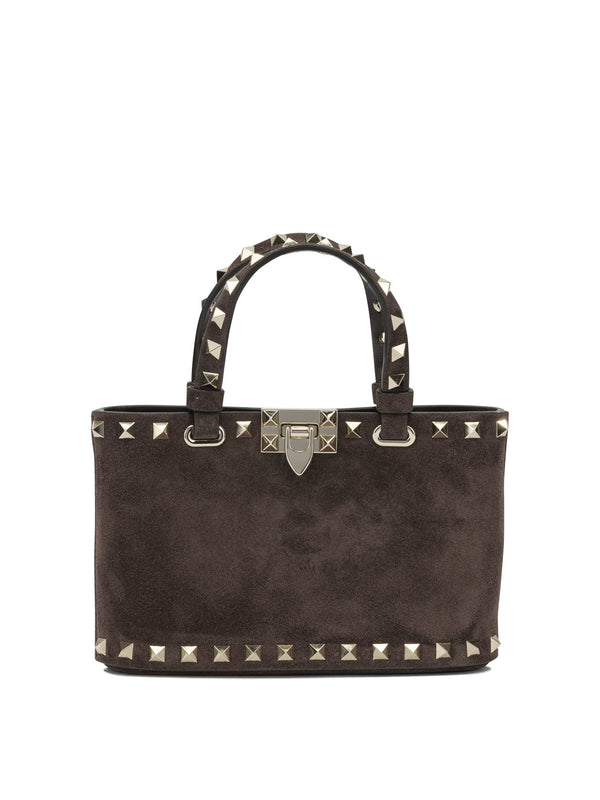 Rockstud Handbags Brown
