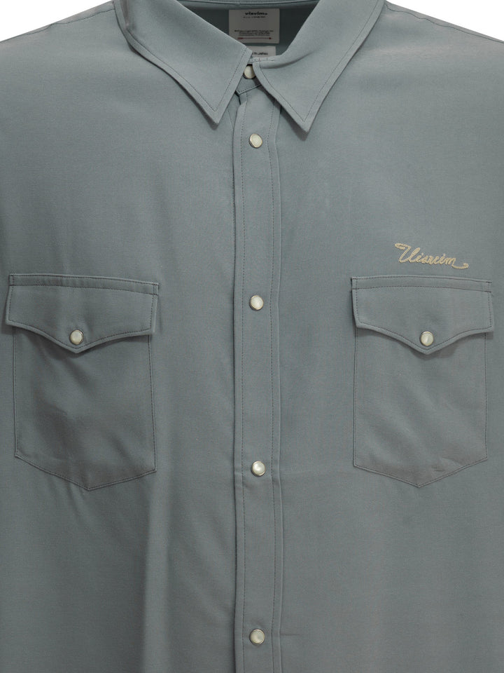 Visvim Meridian Shirts - Grey | 509f4ce94245fae3d92e7b68008df763d264d6e3