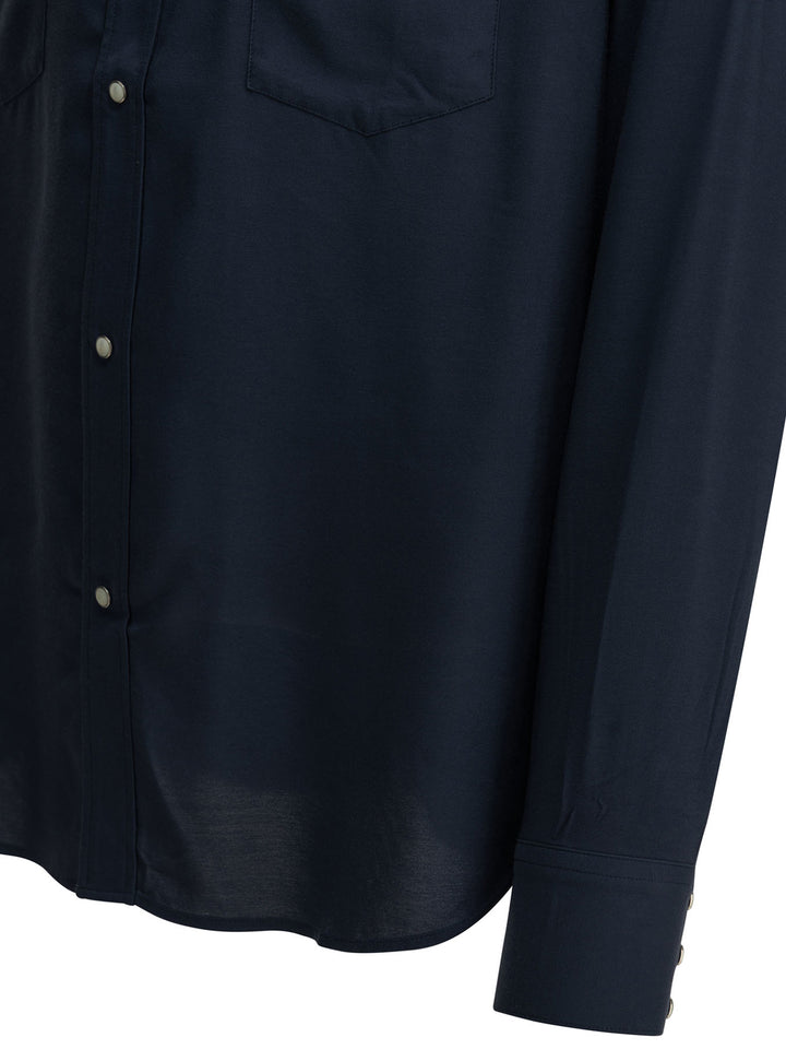Visvim Meridian Shirts - Blue | 460d8bfcb0f4ba55ac4f5bde126b3aad56abd4a9