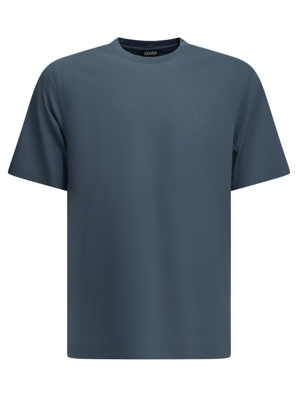 Pure Cotton Crew-Neck T-Shirt T-Shirts Blue