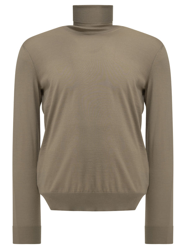 Cashmere Turtleneck Sweater Knitwear Beige