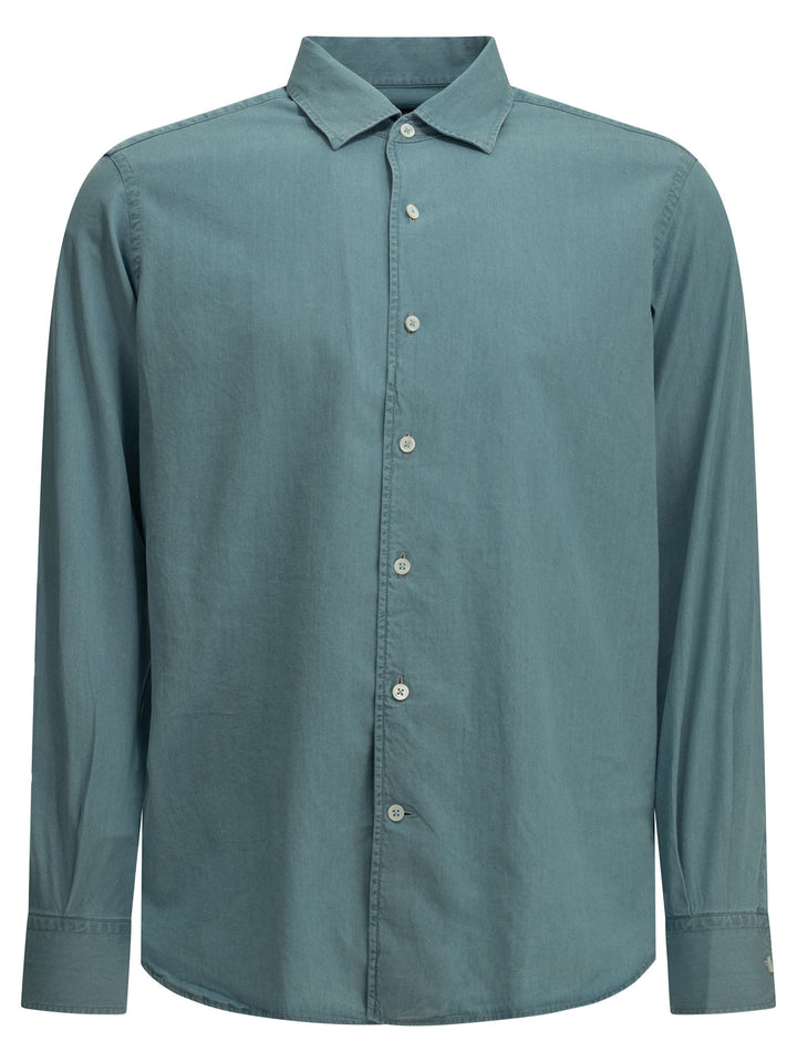 Zegna Casual Denim Shirt Shirts - Light blue | 693c4f9e74bba0f8f4dc8593c1cc75ef8b31ee95