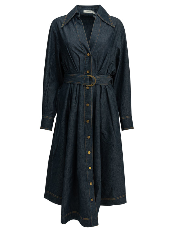 Midi Shirtdress Dresses Blue